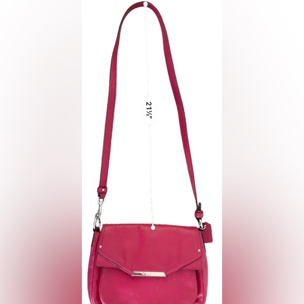 Vintage 90s Coach Taylor Mini Flap Crossbody
Berry Red Leather Silver Hardware - Picture 4 of 8